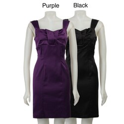 Ronni Nicole Women's Square Neck Satin Dress.
