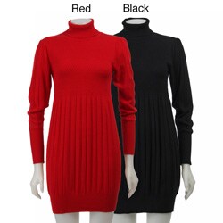 Yuka Women's Smocked Turtleneck Tunic Dress.