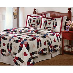 Wedding Ring Hearts Quilt Set