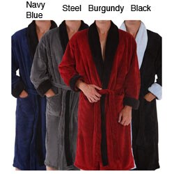 Alexander Del Rossa Men's Water Absorbent Fleece Bathrobe
