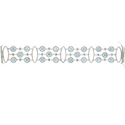 Sterling Silver Blue Topaz and 1/4ct TDW Diamond 3-strand Bracelet