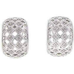 Sterling Silver 1/2ct TDW Diamond Hoop Earrings (J-K, I3)