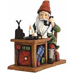 Santa with Phone Statue