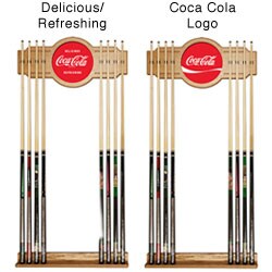 Cola-Cola Wood Billiard Cue Wall Rack