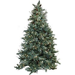 Snowflake Glitter 9-foot Artificial Pre-lit Christmas Tree