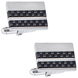 Colibri Performance Stainless Steel and Carbon Fiber Men's Cuff Links