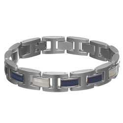 Colibri Artic Steel and Wood and Mother of Pearl Men's Bracelet
