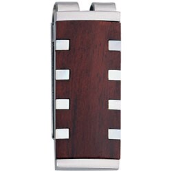 Colibri Havana Stainless Steel and Rosewood Men's Money Clip