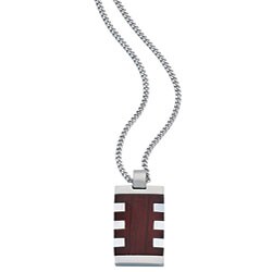 Colibri Havana Stainless Steel and Rosewood Men's Necklace