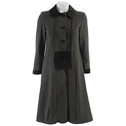 Trilogi Collection Girls' Charcoal Single-breasted Dress Coat