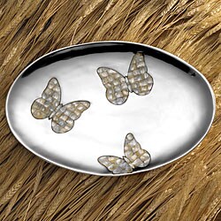 Towle Alternative Metal 'Papillion' Oval Platter