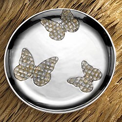 Towle Alternative Metal 'Papillion' Round Platter