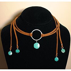 Sterling Silver 'Breakfast on Melrose' Turquoise Necklace (USA)