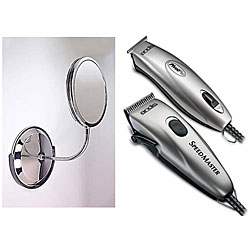 Andis 23965 Speedmaster Clipper/ Zadro Gooseneck 1X-5X-10X Vanity Mirror Set