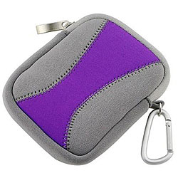 Neoprene Gray/ Purple Garmin Nuvi GPS Pouch