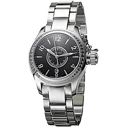 Hamilton Women's Navy Seaqueen Steel Diamond Black Face Watch