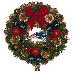 New England Patriots Christmas Wreath