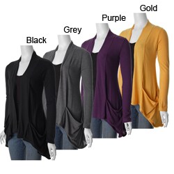 Peony Brand Junior's Long-sleeve Open Front Cardigan.