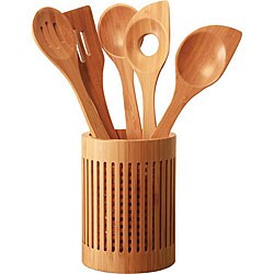 Totally Bamboo Lattice 6-piece Utensil Set