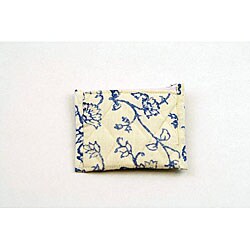 Olivia Blue Floral Block-printed Coin Purse (India)