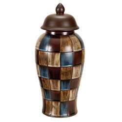 Americana Mosaic Collection Ceramic Bowl with Lid