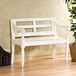 Classic Antique White Mahogany Bench
