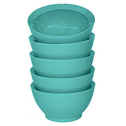 CaliBowl Del Mar Stack Retro Aqua Single Serving Bowls (Set of 5)