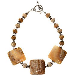 Silver Fossil Coral Bracelet (Thailand)