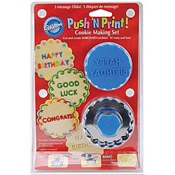 Push N' Print 'Good Luck/ Congrats/ Happy Birthday' Cookie Making Kit