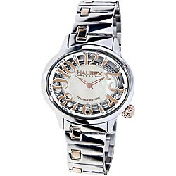 Haurex Italy Women's Preziosa Floating Crystal Two-tone Watch