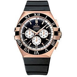 Omega Constellation Men's Double-edge Rose Gold Chronograph Watch