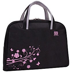 Elegant Black Floral Netbook Sleeve
