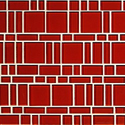 SomerTile Reflections Glass Wall Mosaic Tile Sheets (Case of 11)