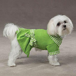 Button Candy Green Polo Dog Dress.