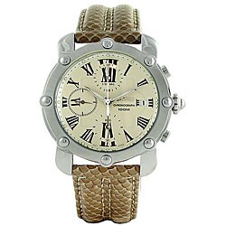 Seiko Women's Brown Leather Strap Chronograph Watch