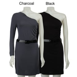 M by M Kalan Women's One-shoulder Belted Dress.