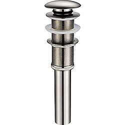 Glass Vessel Compatible Brushed Nickel Pop-up Drain