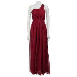 ABS By Allen Schwartz Women's Asymetrical Draped Chiffon Gown.