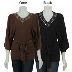 Cyrus Women's Embellished V-neck Tunic