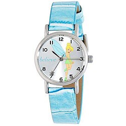 Disney's Tinkerbell Women's 'Believe' Blue Strap Watch