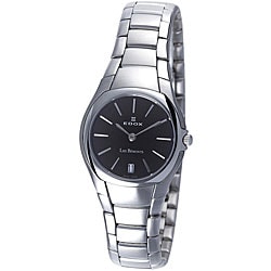 Edox Swiss Women's Les Bemonts Ultra-slim Stainless Steel Watch