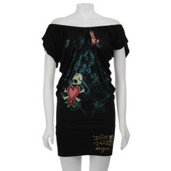 Ed Hardy Women's Black Henriette Goddess Dress