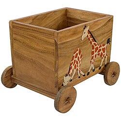 Handmade Painted Giraffe Kid's Storage/ Toy Box (Thailand)