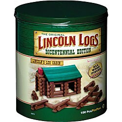 Lincoln Logs Bicentennial Edition Tin