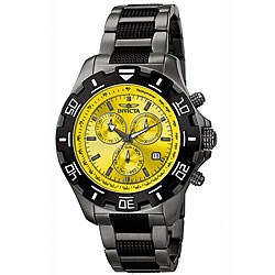 Invicta Men's Invicta II Yellow Dial Gunmetal Chronograph Watch