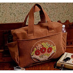 Hand-knotted Mustard Cotton/ Corduroy 'Suzie' Tote (India)