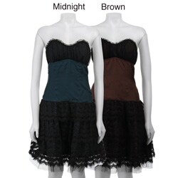 Glam Vintage Soul Women's Tiered Strapless Party Dress.