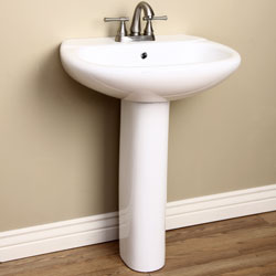 Baden Bath Contoured White Pedestal Sink