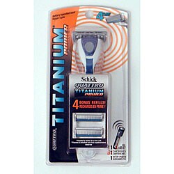 Schick Quattro Titanium Power Razors with 4 Refill Blades (Pack of 3)