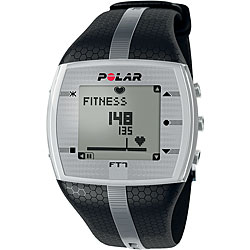 Polar FT7M Men's Silver/ Black Heart Rate Monitor